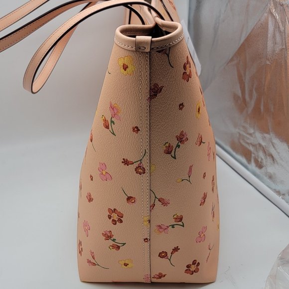 Coach Mystical Floral Print City Tote C8743 Faded Blush Multi - Picture 4 of 8